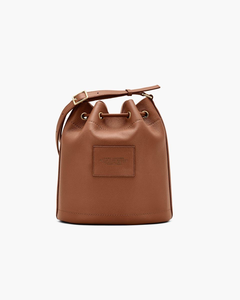 Sacs Seau Marc Jacobs The Leather Large Bucket Bag Femme Argan Oil | 921UDHQOR