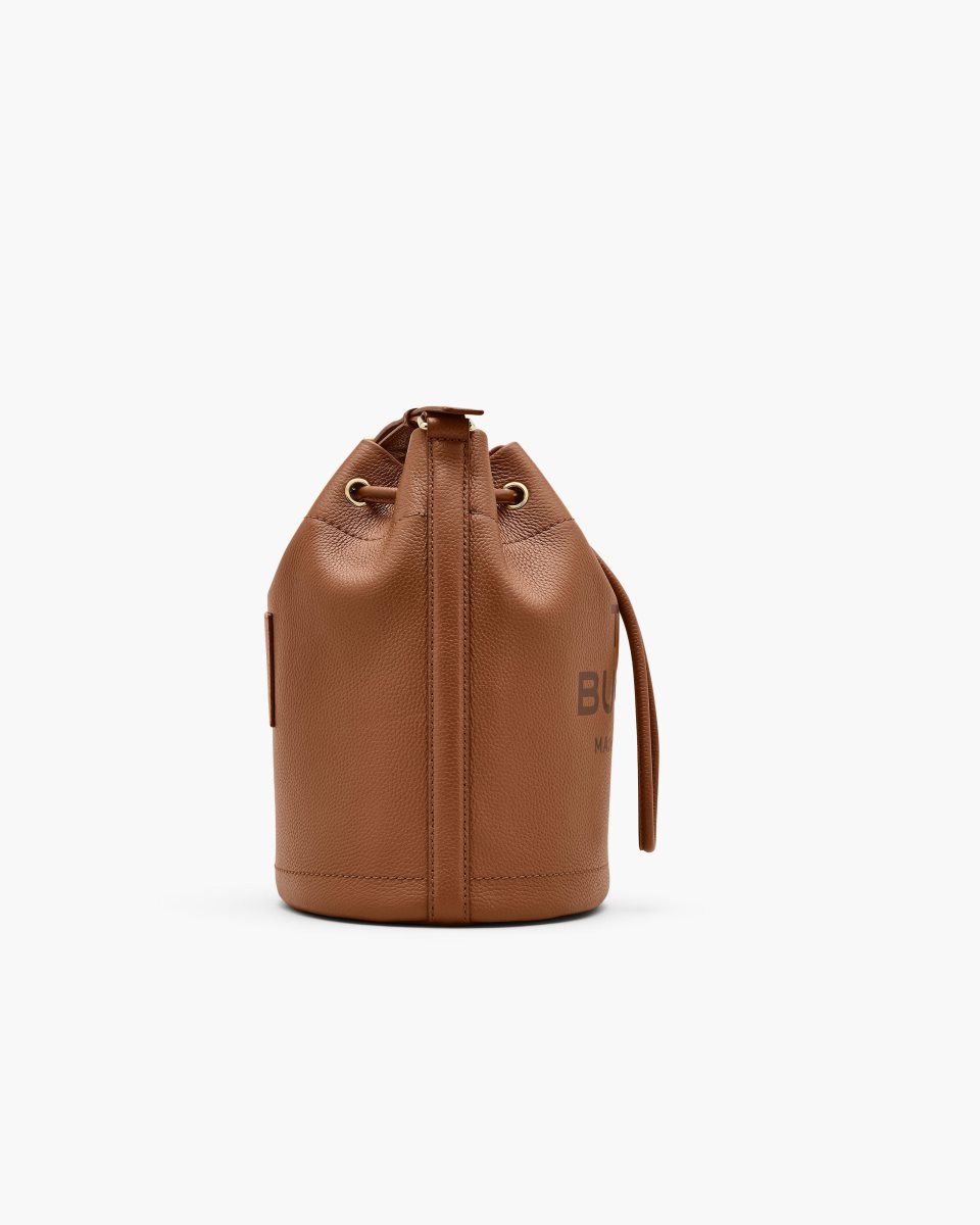 Sacs Seau Marc Jacobs The Leather Large Bucket Bag Femme Argan Oil | 921UDHQOR