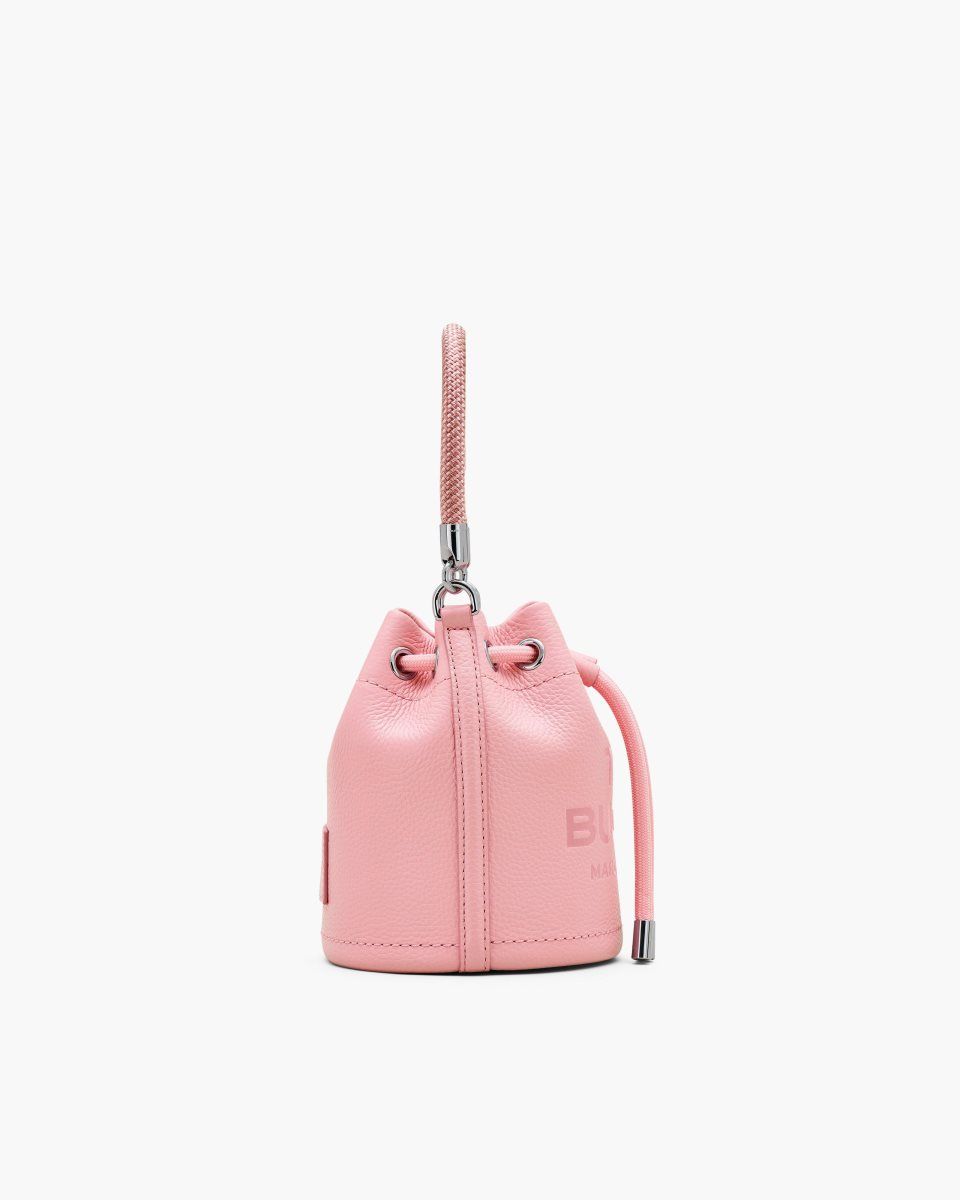 Sacs Seau Marc Jacobs The Leather Mini Bucket Bag Femme Rose | 465AFWNYO