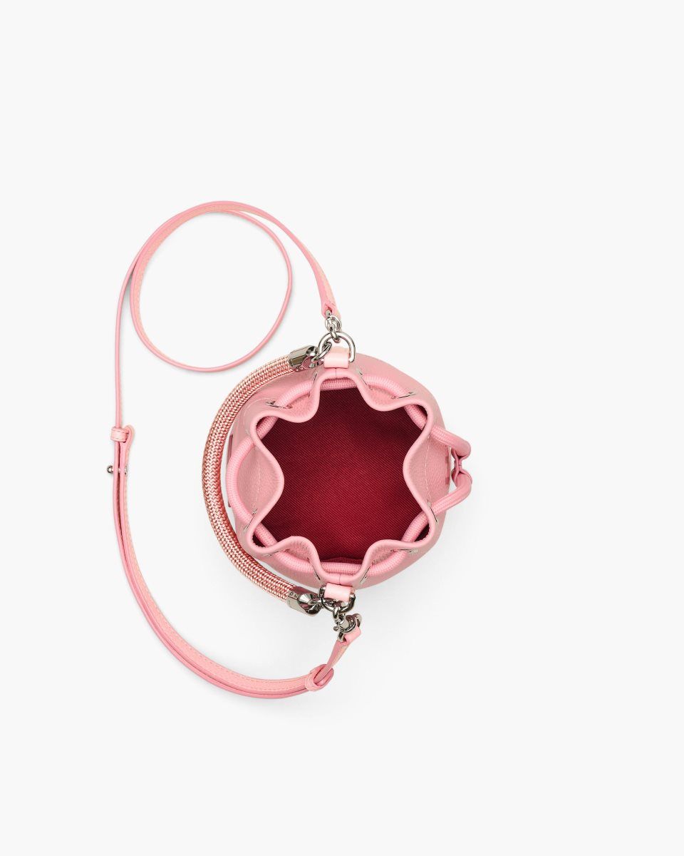 Sacs Seau Marc Jacobs The Leather Mini Bucket Bag Femme Rose | 465AFWNYO