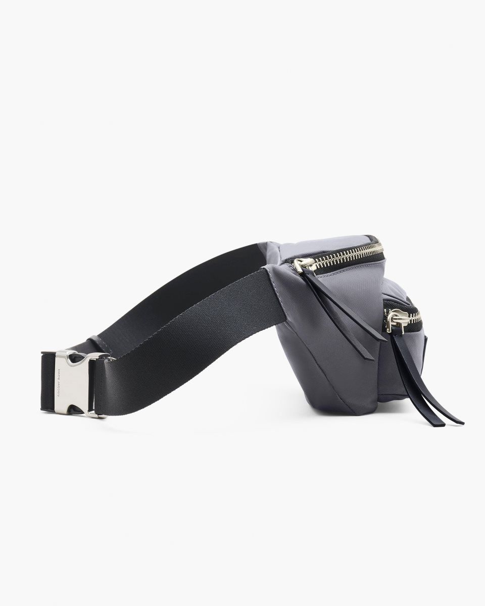 Sacs à Dos Marc Jacobs The Biker Nylon Belt Bag Femme Grise Foncé | 536PKLUHQ