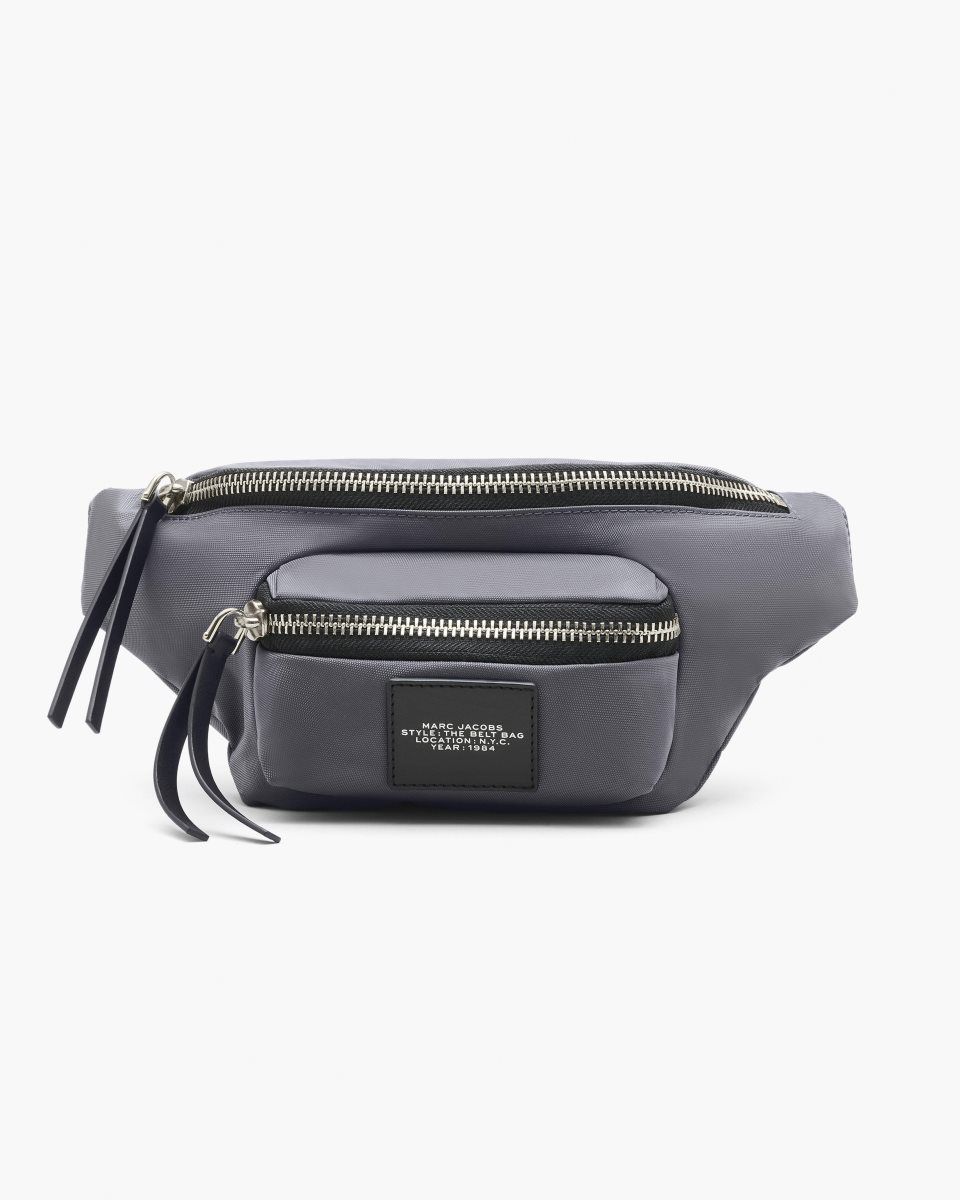 Sacs à Dos Marc Jacobs The Biker Nylon Belt Bag Femme Grise Foncé | 536PKLUHQ