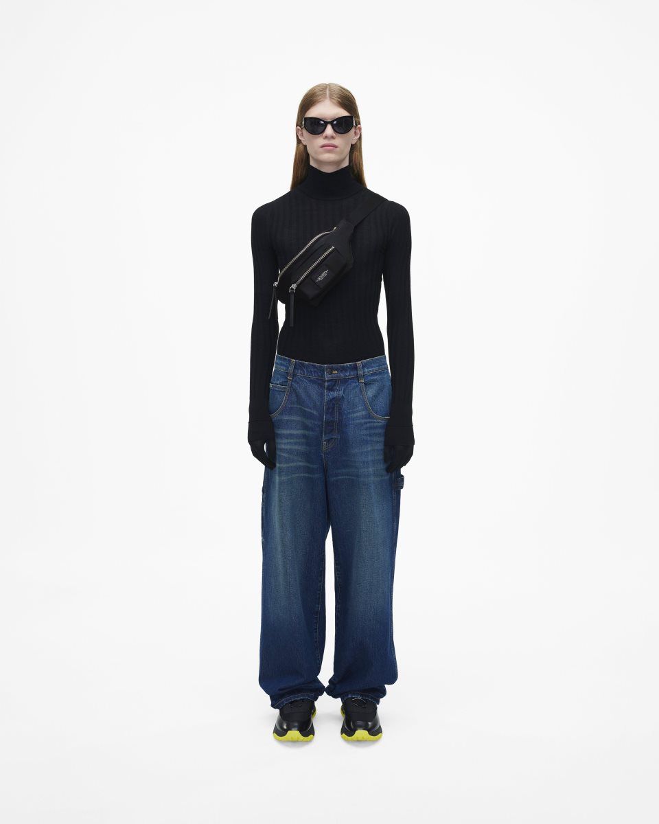 Sacs à Dos Marc Jacobs The Biker Nylon Belt Bag Femme Noir | 709HKBXSG