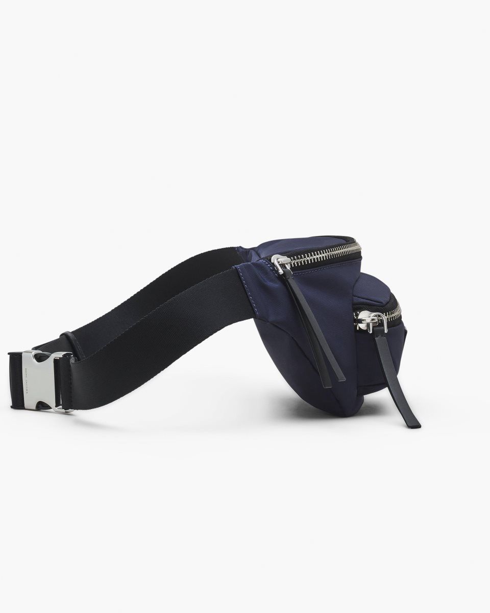 Sacs à Dos Marc Jacobs The Biker Nylon Belt Bag Femme Bleu | 849HXUVQK
