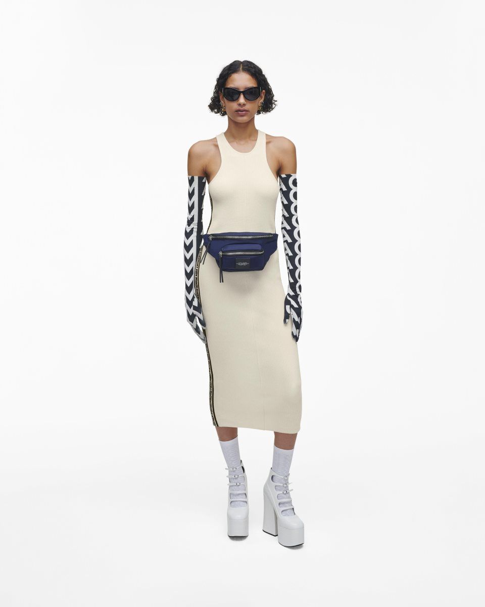 Sacs à Dos Marc Jacobs The Biker Nylon Belt Bag Femme Bleu | 849HXUVQK