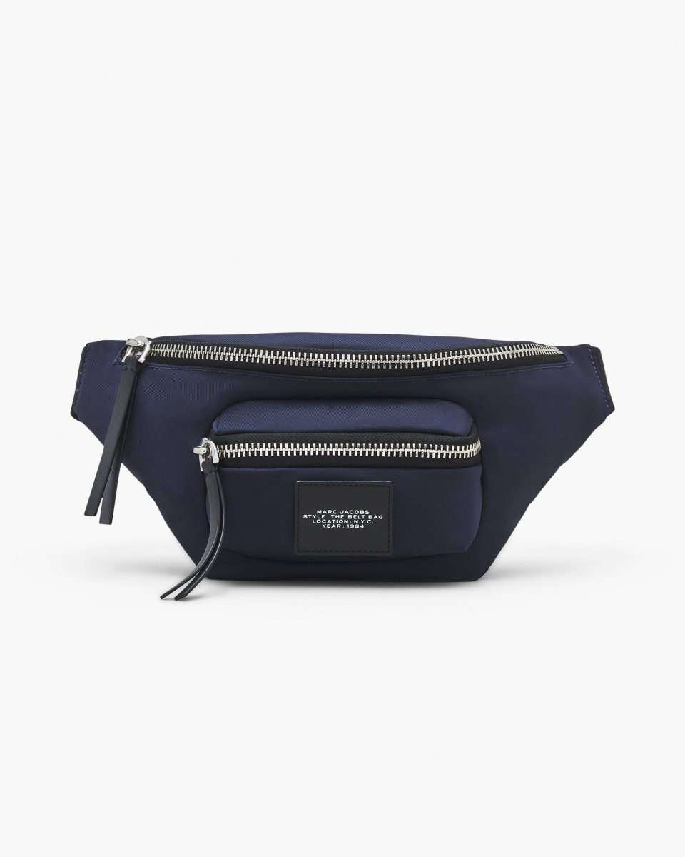 Sacs à Dos Marc Jacobs The Biker Nylon Belt Bag Femme Bleu | 849HXUVQK