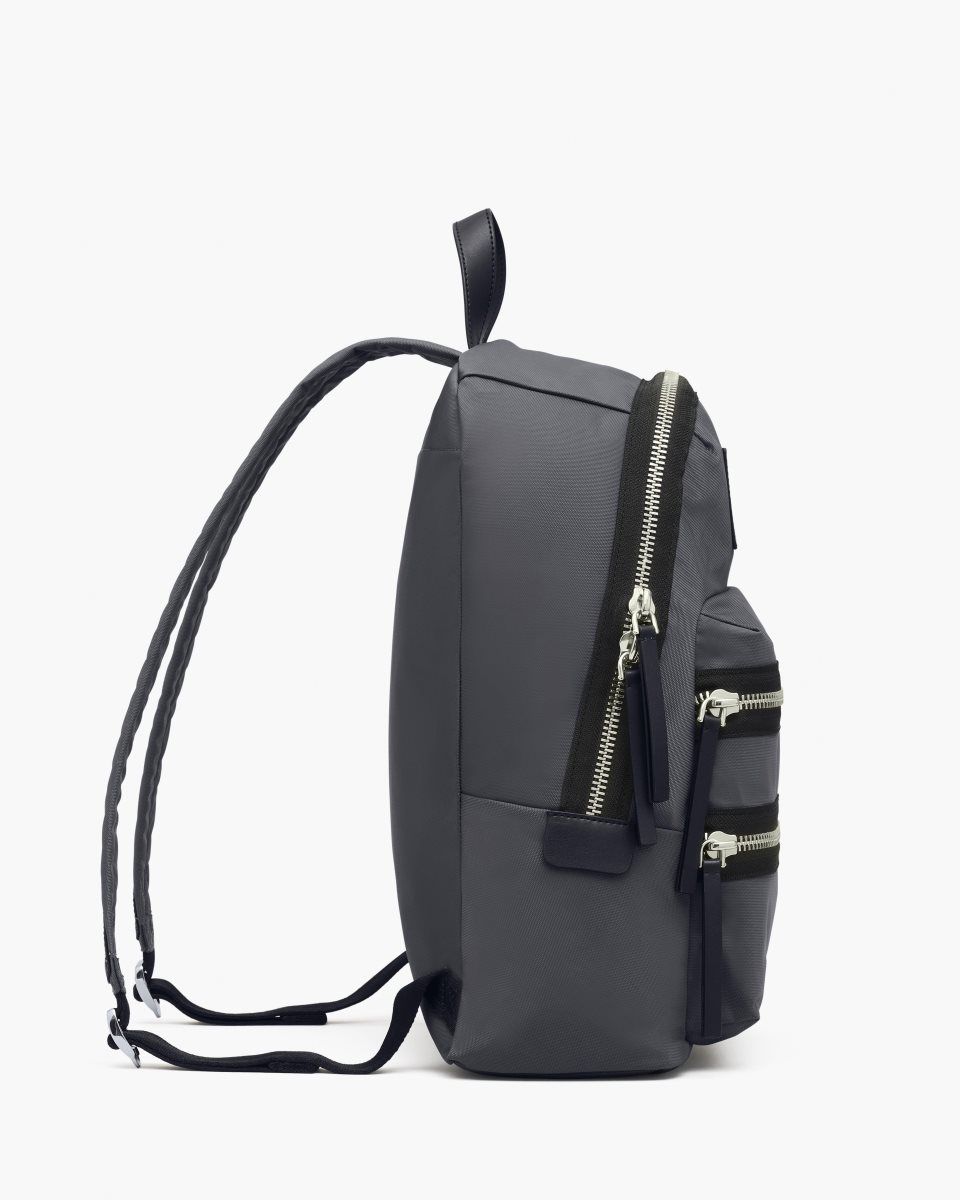 Sacs à Dos Marc Jacobs The Biker Nylon Large Backpack Femme Grise Foncé | 432LAUGSK