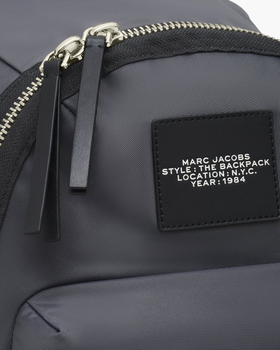 Sacs à Dos Marc Jacobs The Biker Nylon Large Backpack Femme Grise Foncé | 432LAUGSK