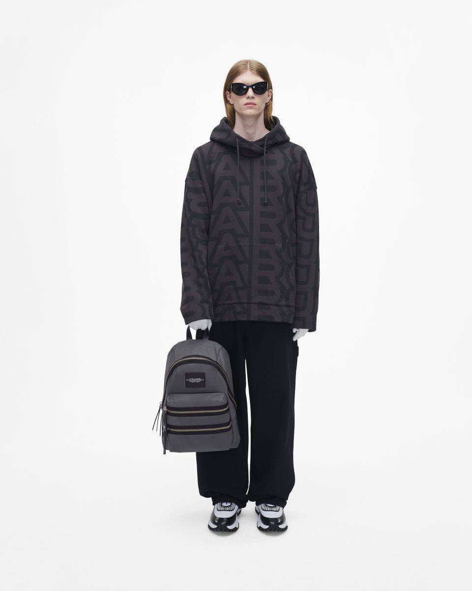 Sacs à Dos Marc Jacobs The Biker Nylon Large Backpack Femme Grise Foncé | 432LAUGSK