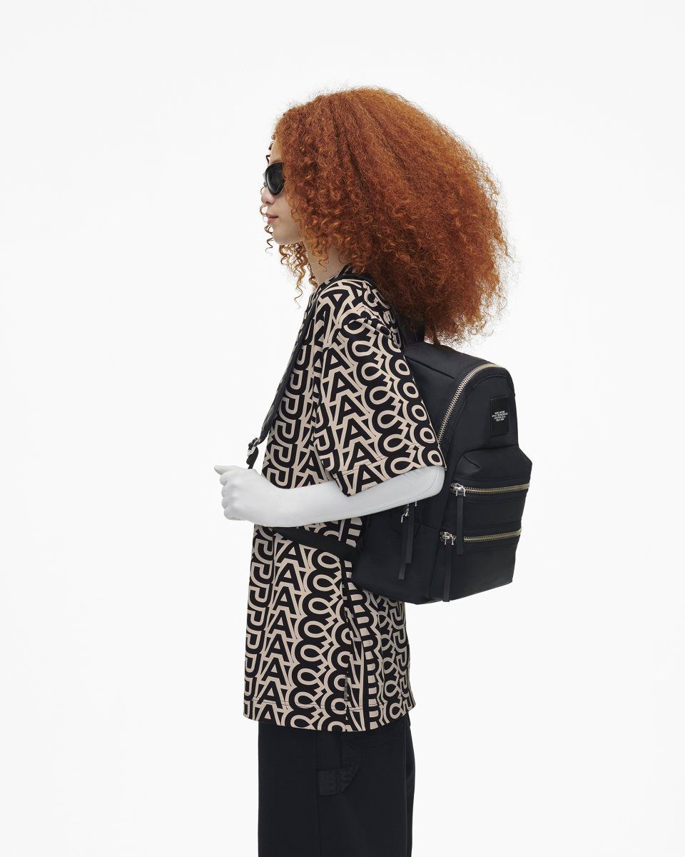 Sacs à Dos Marc Jacobs The Biker Nylon Large Backpack Femme Noir | 497LRJBGP