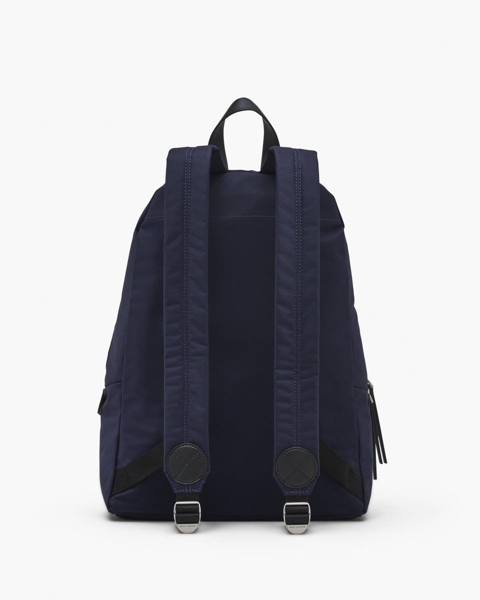 Sacs à Dos Marc Jacobs The Biker Nylon Large Backpack Femme Bleu | 165YOMHLZ