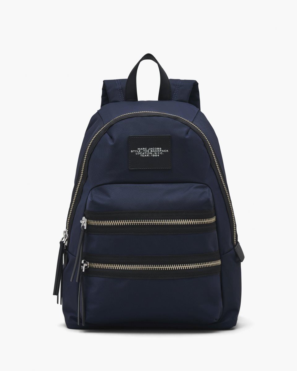 Sacs à Dos Marc Jacobs The Biker Nylon Large Backpack Femme Bleu | 165YOMHLZ