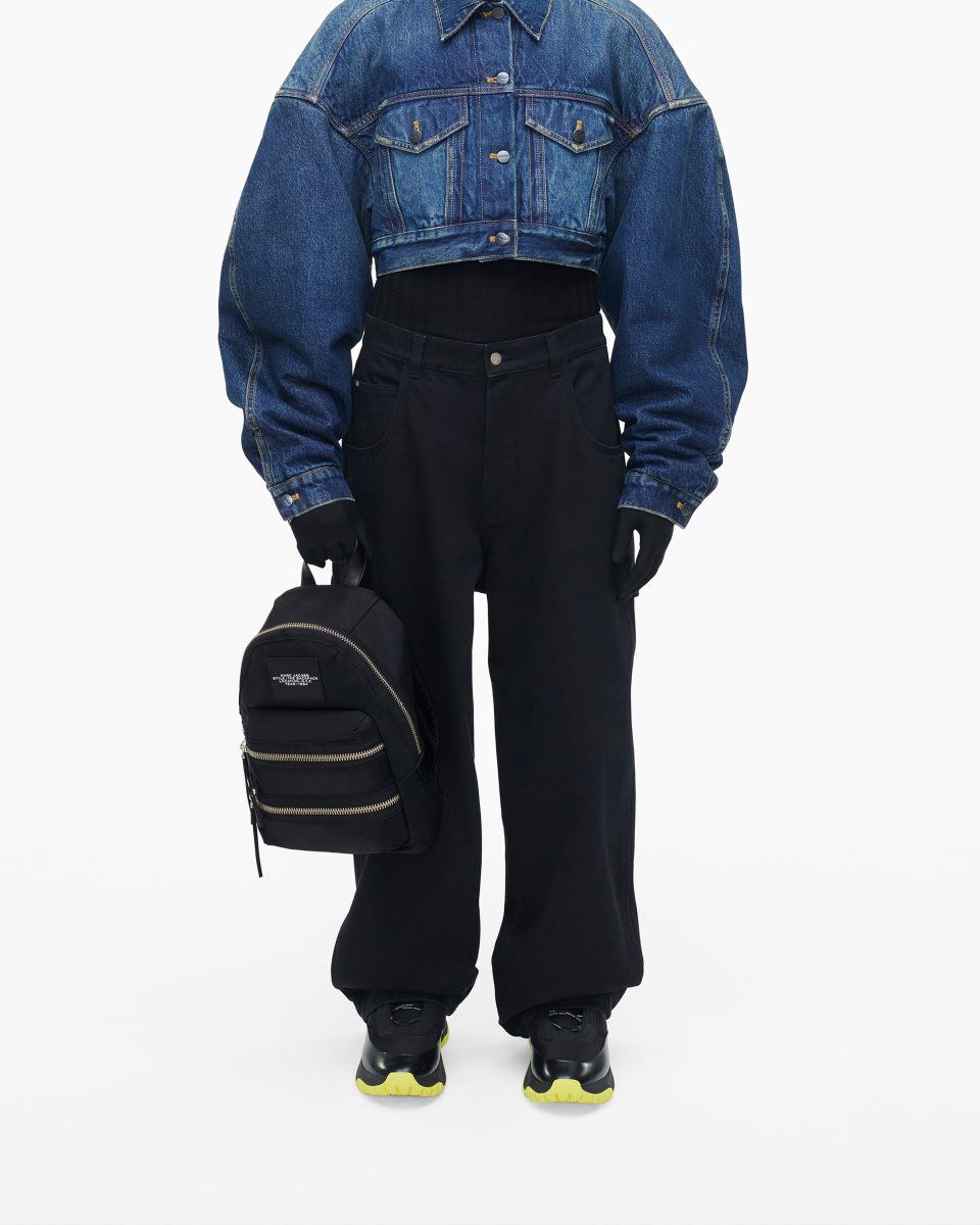 Sacs à Dos Marc Jacobs The Biker Nylon Medium Backpack Femme Noir | 982UIBRQX