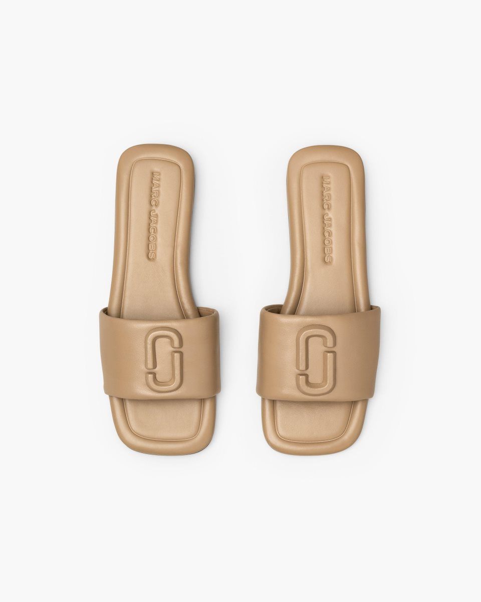 Sandale Marc Jacobs The J Marc Leather Sandal Femme Marron | 316DRLTXY