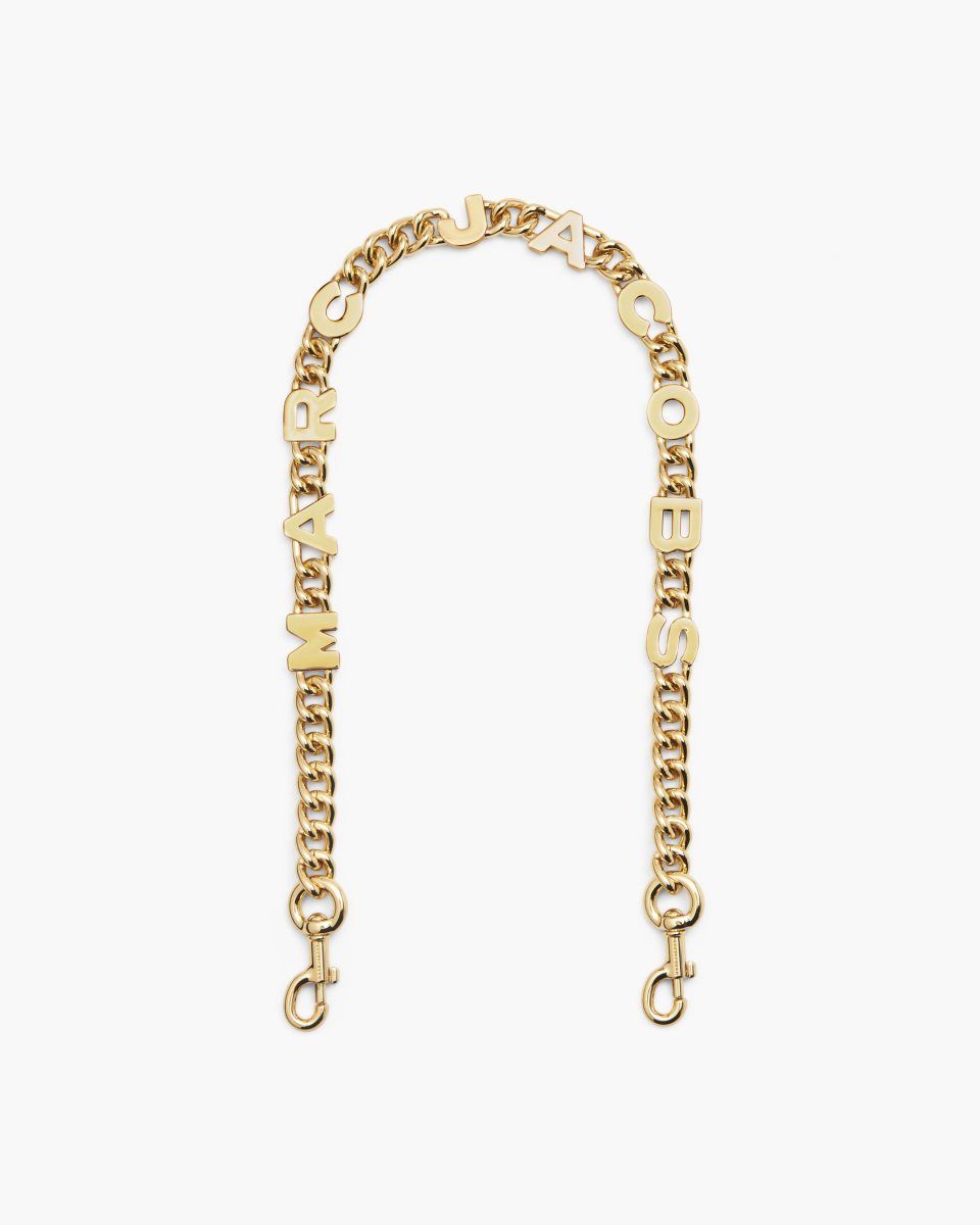Sangle De Sac Marc Jacobs The Logo Chain Shoulder Strap Femme Doré | 956RACQKU
