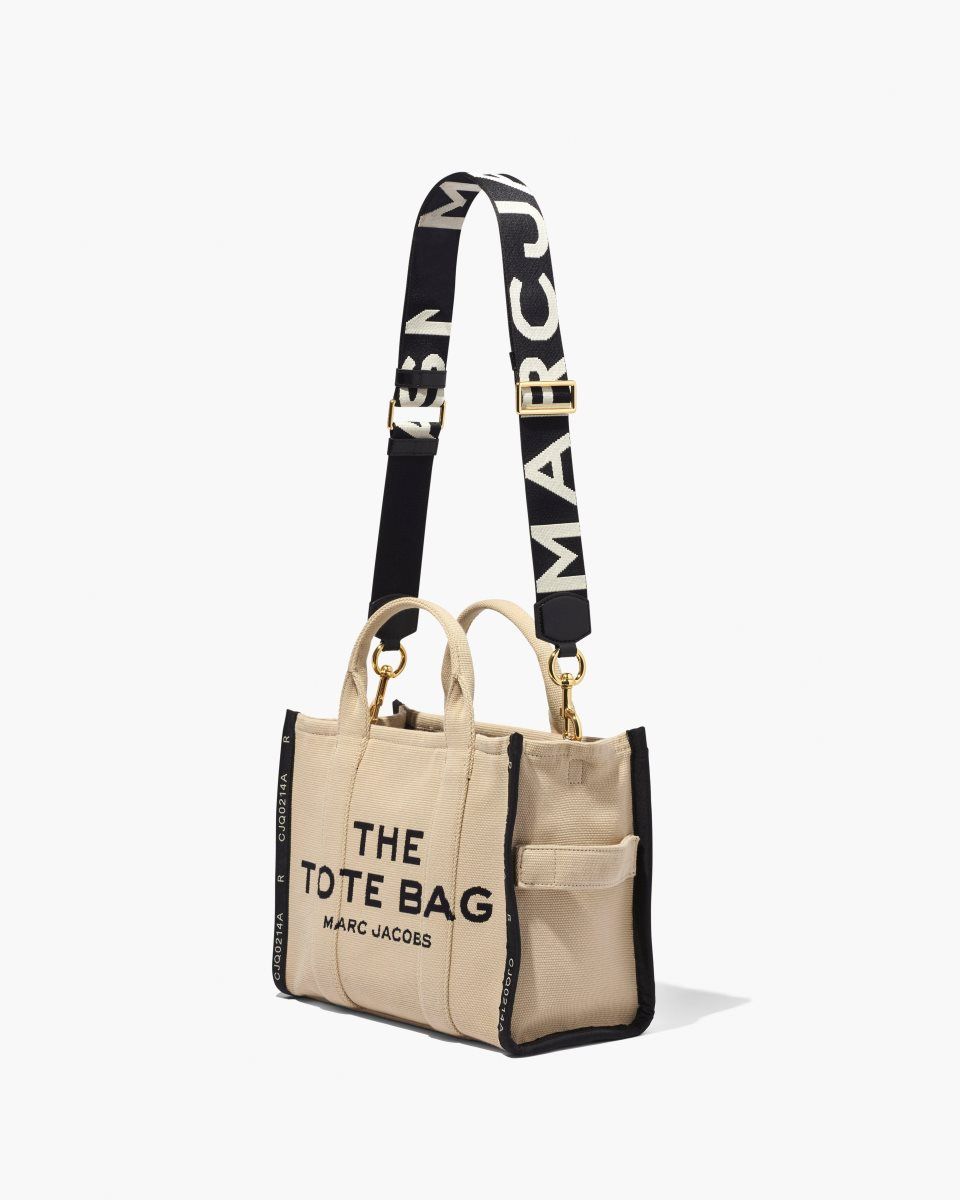 Sangle De Sac Marc Jacobs The Logo Webbing Strap Femme Noir Blanche | 076QTFXBR