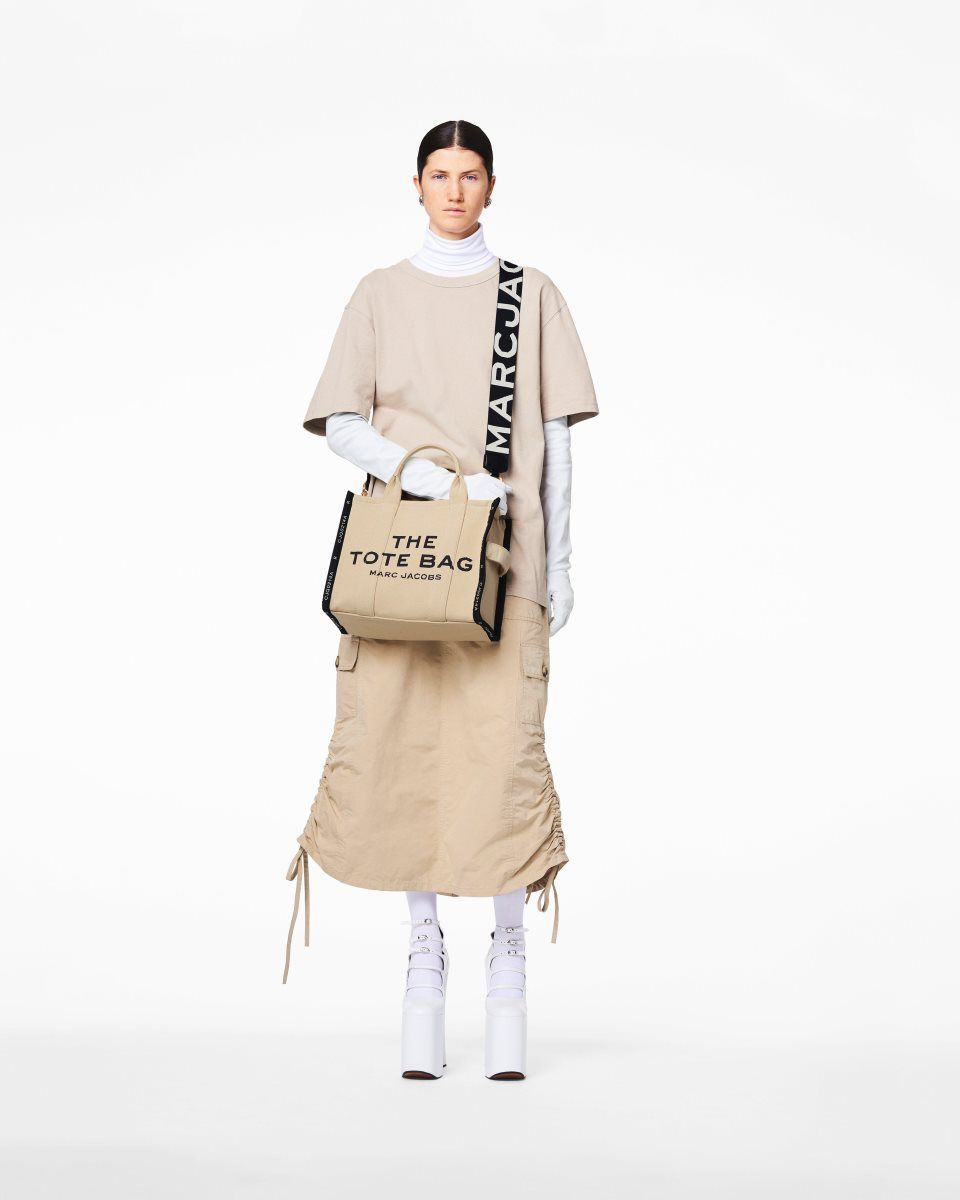 Sangle De Sac Marc Jacobs The Logo Webbing Strap Femme Noir Blanche | 076QTFXBR
