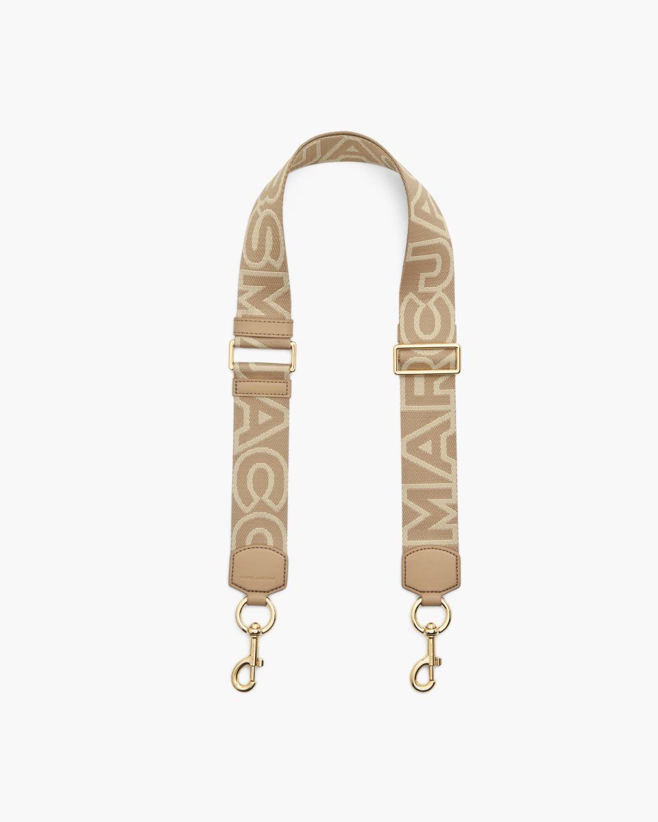 Sangle De Sac Marc Jacobs The Outline Logo Webbing Strap Femme Marron | 140NDVFAB