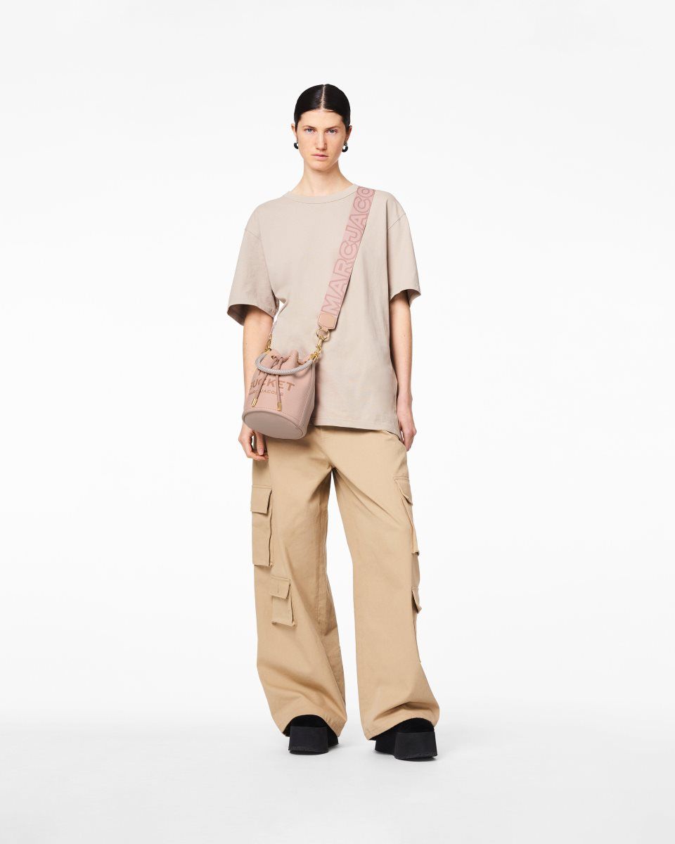 Sangle De Sac Marc Jacobs The Outline Logo Webbing Strap Femme Rose Multicolore | 176PEYFXB