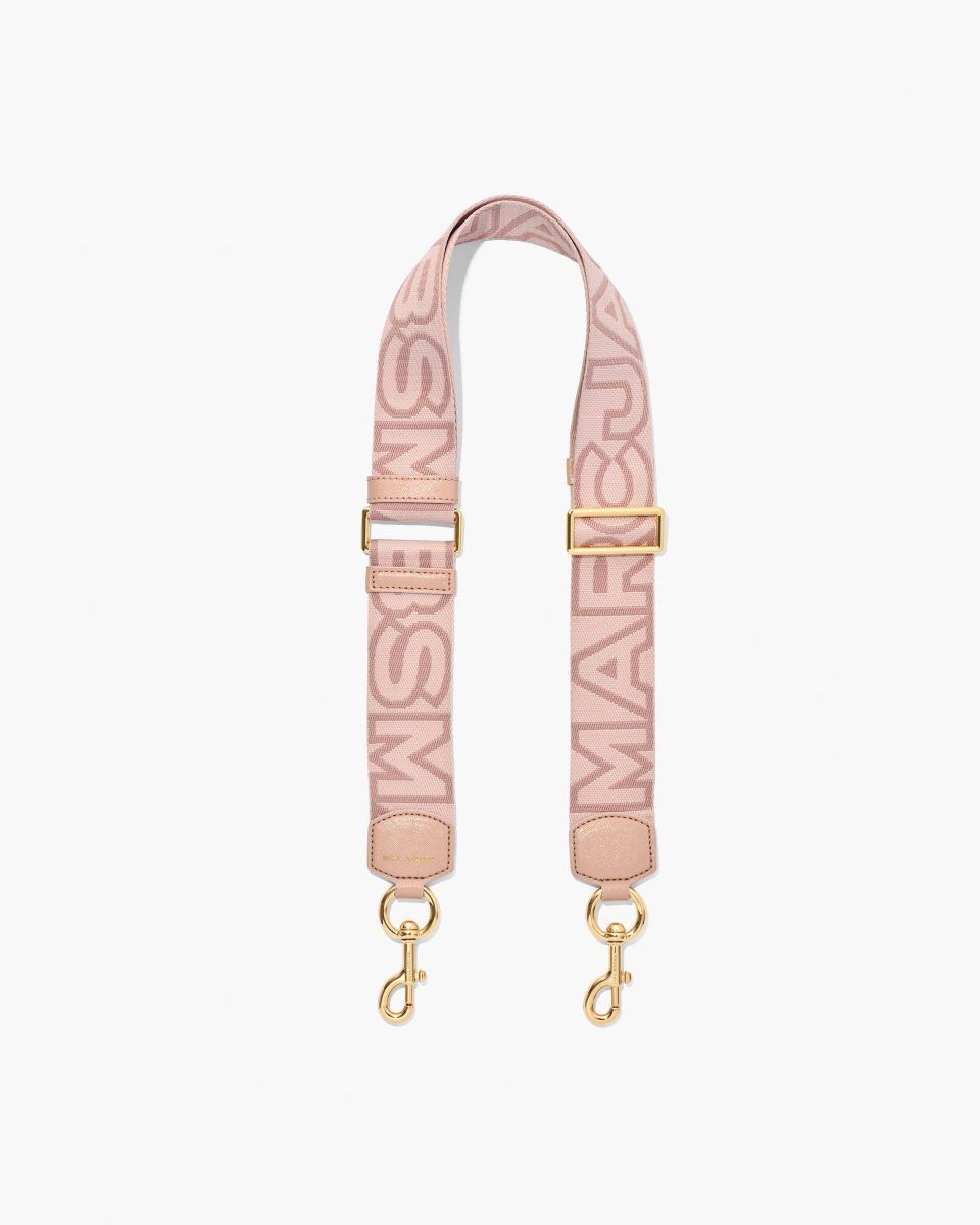 Sangle De Sac Marc Jacobs The Outline Logo Webbing Strap Femme Rose Multicolore | 176PEYFXB
