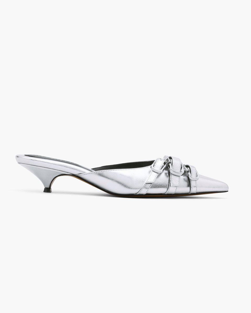 Talons Marc Jacobs The Emma Kitten Heel Femme Argent | 594QLYUAE