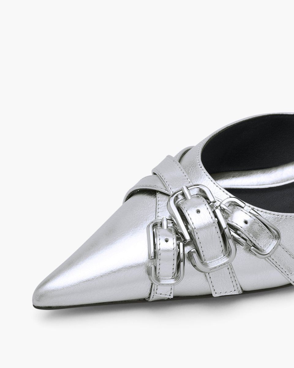Talons Marc Jacobs The Emma Kitten Heel Femme Argent | 594QLYUAE