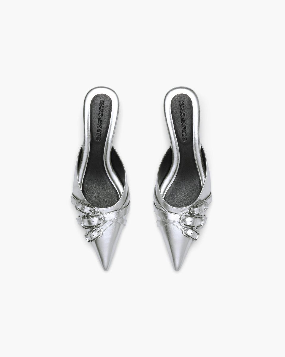 Talons Marc Jacobs The Emma Kitten Heel Femme Argent | 594QLYUAE