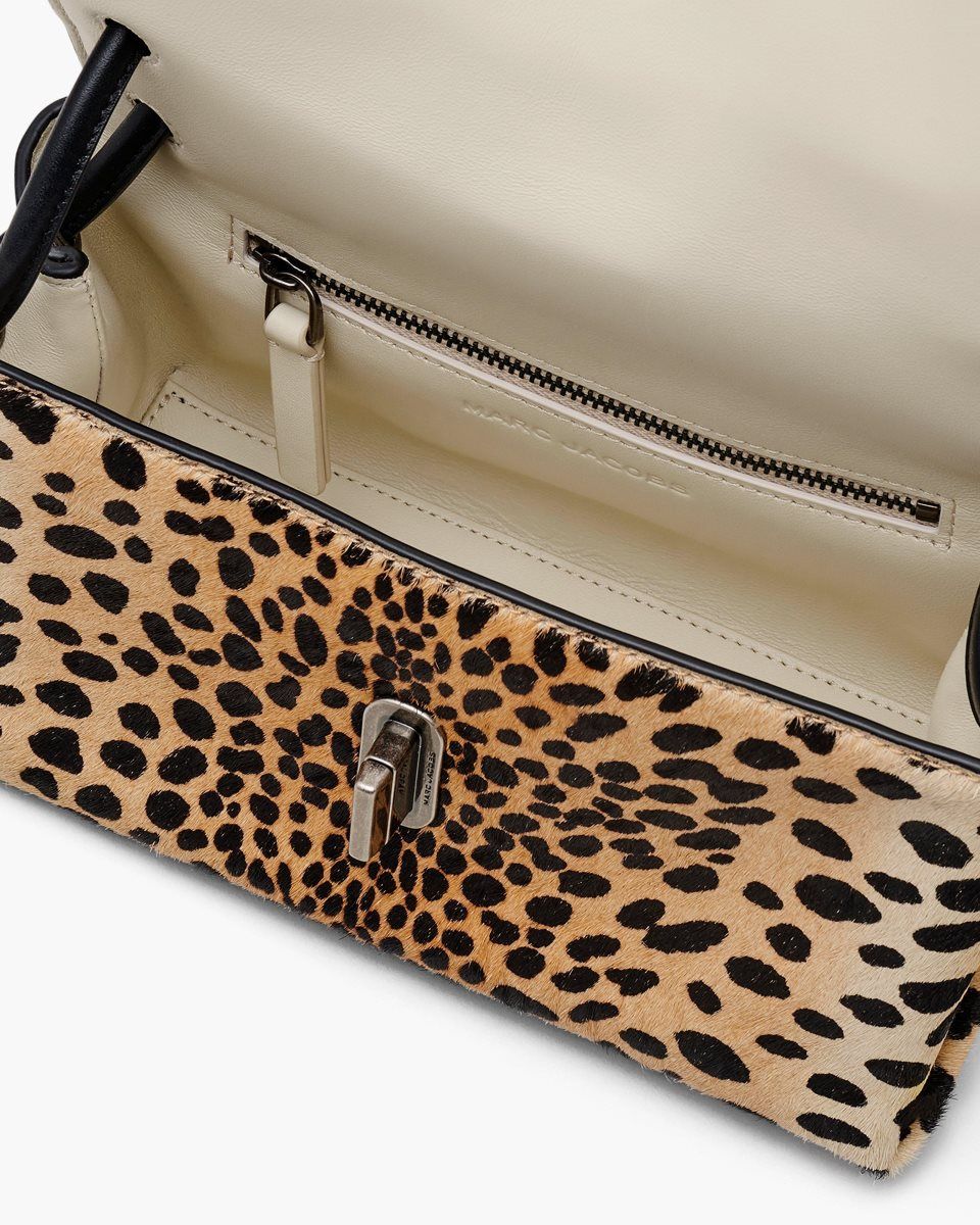 The Dual Bag Marc Jacobs The Cheetah Haircalf Mini Dual Bag Femme Noir Multicolore | 089ZMGILX