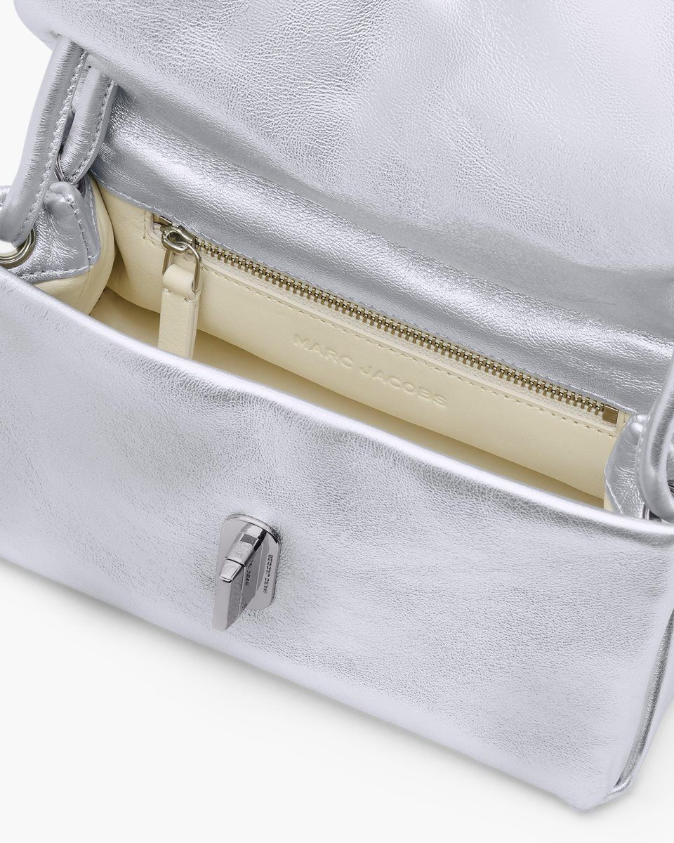 The Dual Bag Marc Jacobs The Metallic Mini Dual Bag Femme Argent | 016SGBPYD