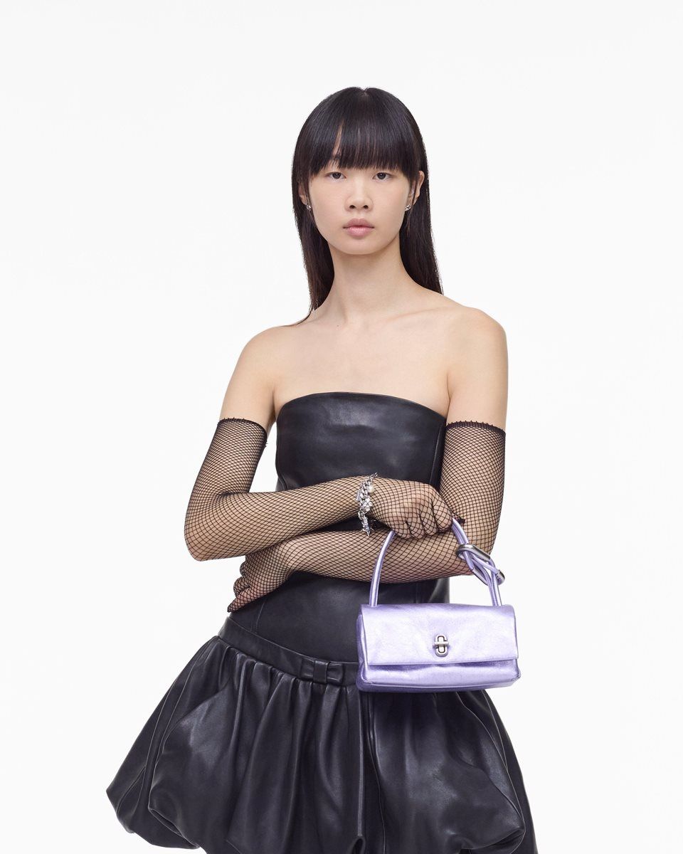 The Dual Bag Marc Jacobs The Metallic Mini Dual Bag Femme Violette | 849WCFNDB