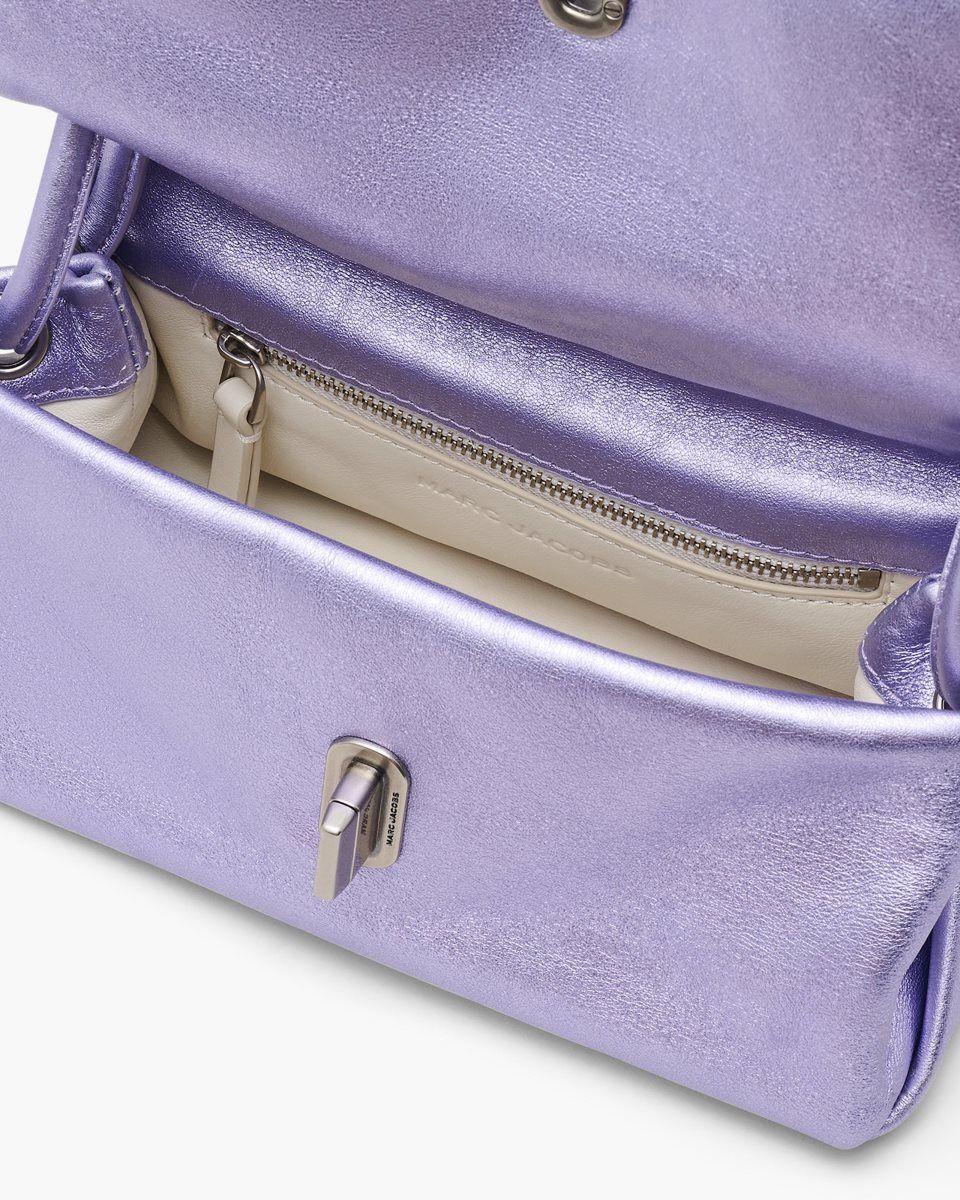 The Dual Bag Marc Jacobs The Metallic Mini Dual Bag Femme Violette | 849WCFNDB