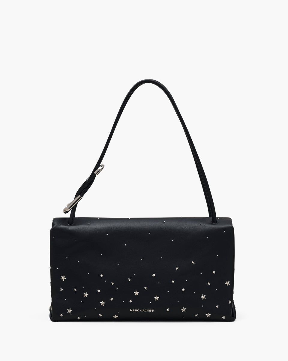 The Dual Bag Marc Jacobs The Star-Studded Leather Large Dual Bag Femme Noir | 318RPKLWQ