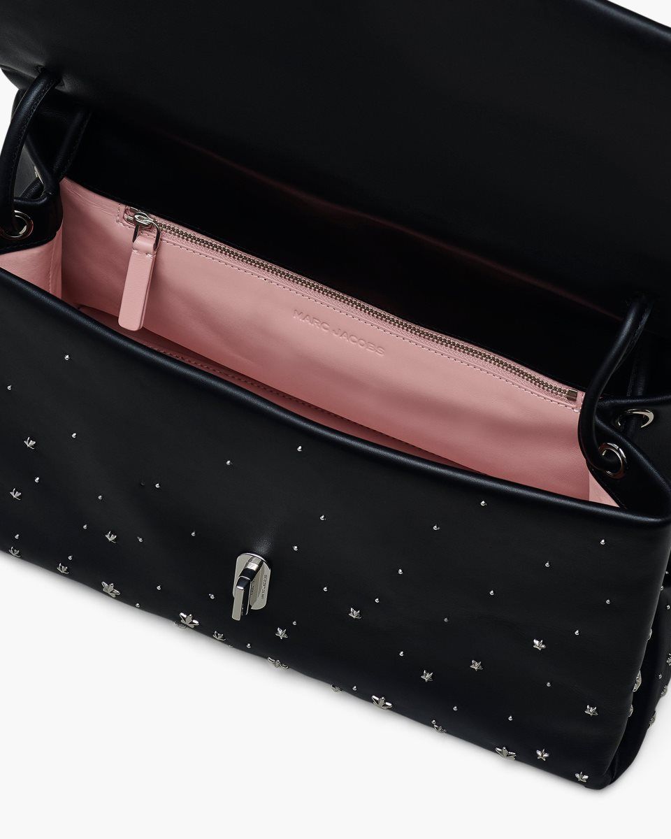 The Dual Bag Marc Jacobs The Star-Studded Leather Large Dual Bag Femme Noir | 318RPKLWQ