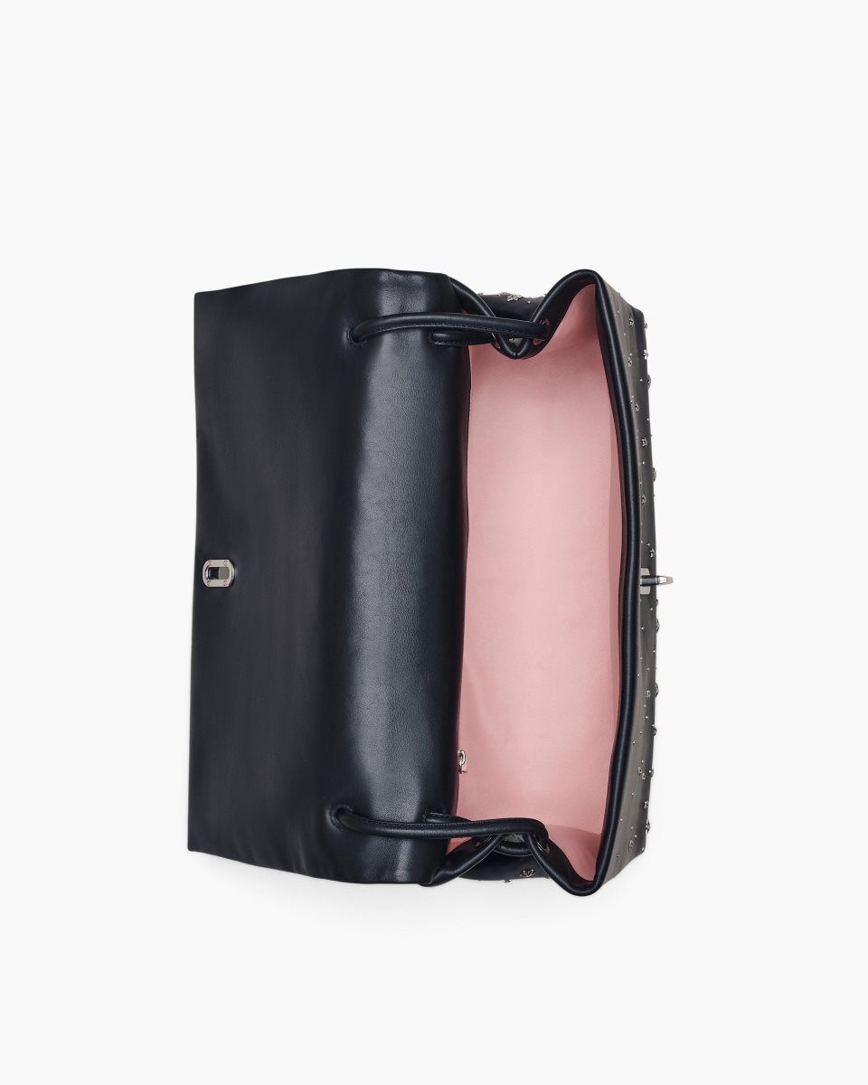 The Dual Bag Marc Jacobs The Star-Studded Leather Large Dual Bag Femme Noir | 318RPKLWQ