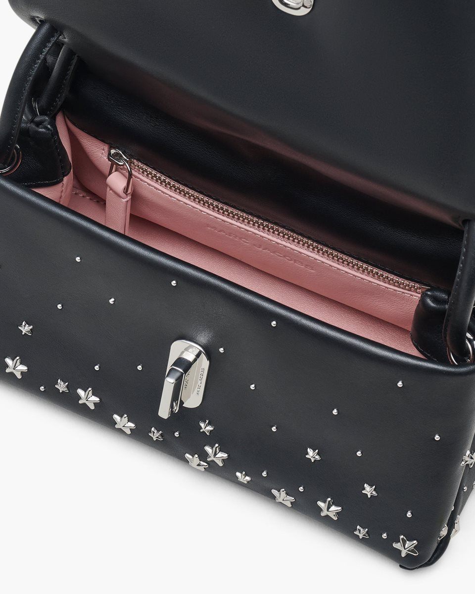 The Dual Bag Marc Jacobs The Star-Studded Leather Mini Dual Bag Femme Noir | 872ZDFUGL