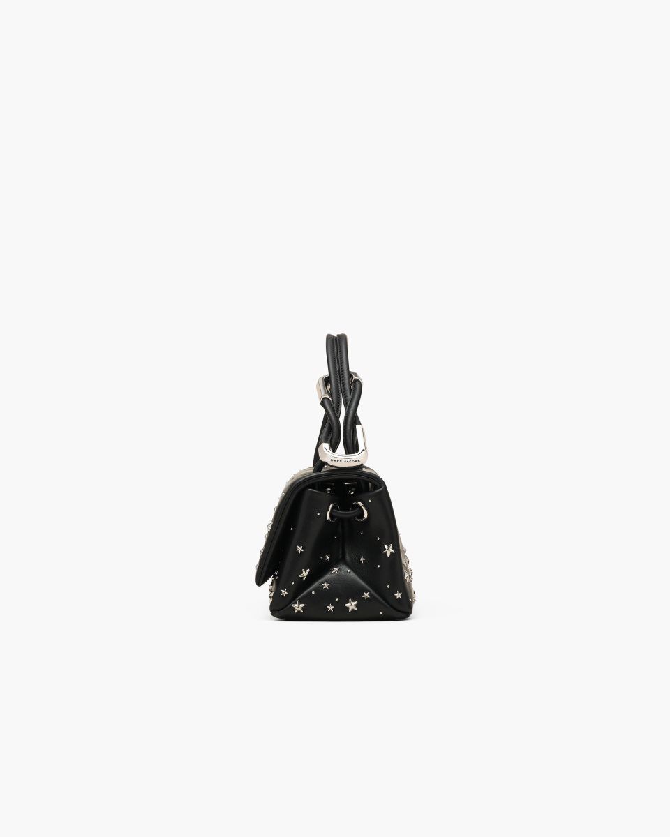 The Dual Bag Marc Jacobs The Star-Studded Leather Mini Dual Bag Femme Noir | 872ZDFUGL