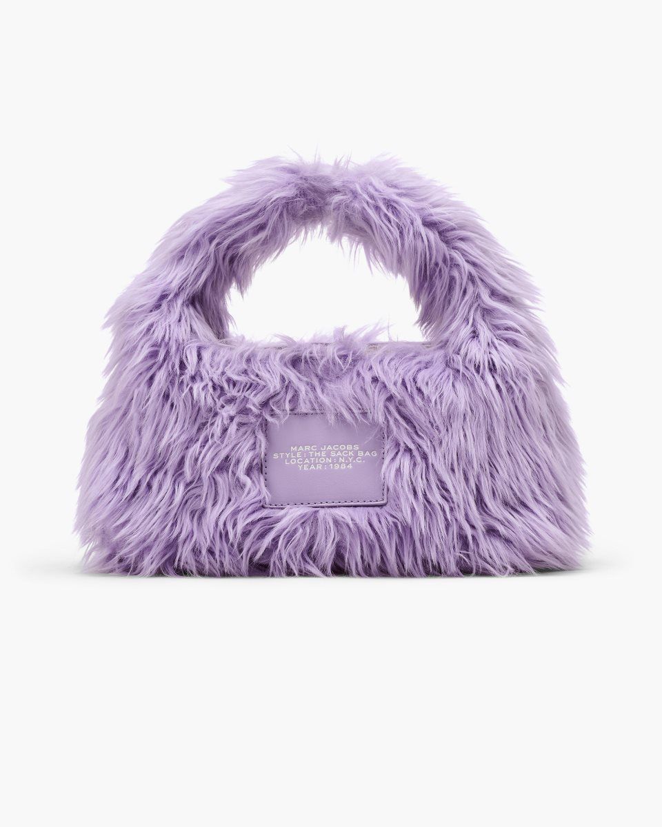 The Sack Bag Marc Jacobs The Faux Fur Mini Sack Bag Femme Violette | 123RUFALK