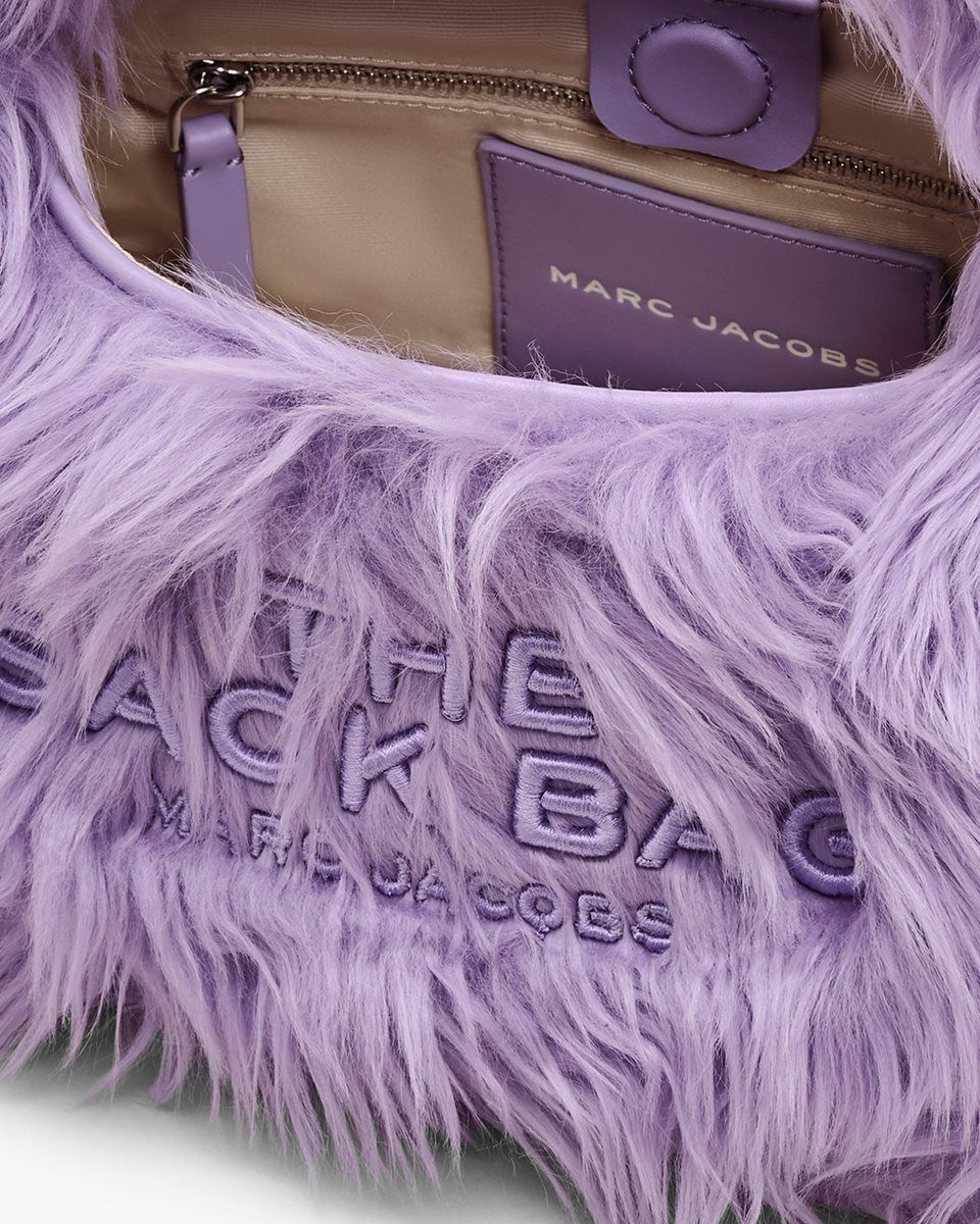 The Sack Bag Marc Jacobs The Faux Fur Mini Sack Bag Femme Violette | 123RUFALK