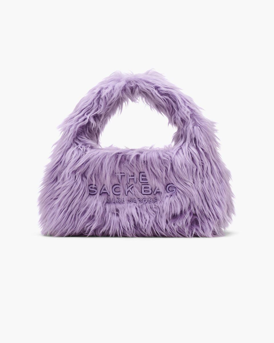 The Sack Bag Marc Jacobs The Faux Fur Mini Sack Bag Femme Violette | 123RUFALK