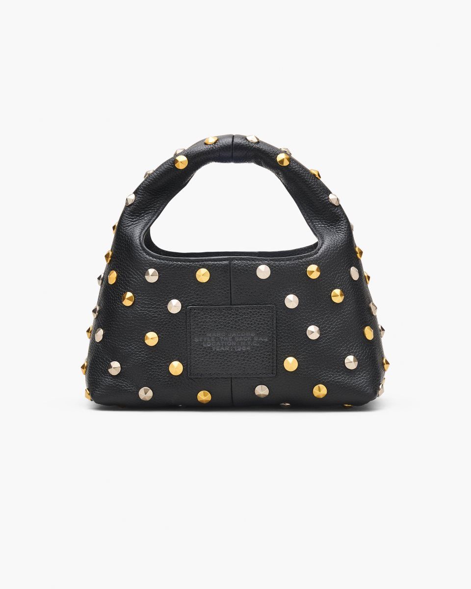 The Sack Bag Marc Jacobs The Glam Studs Leather Mini Sack Bag Femme Noir | 329FJNGOL