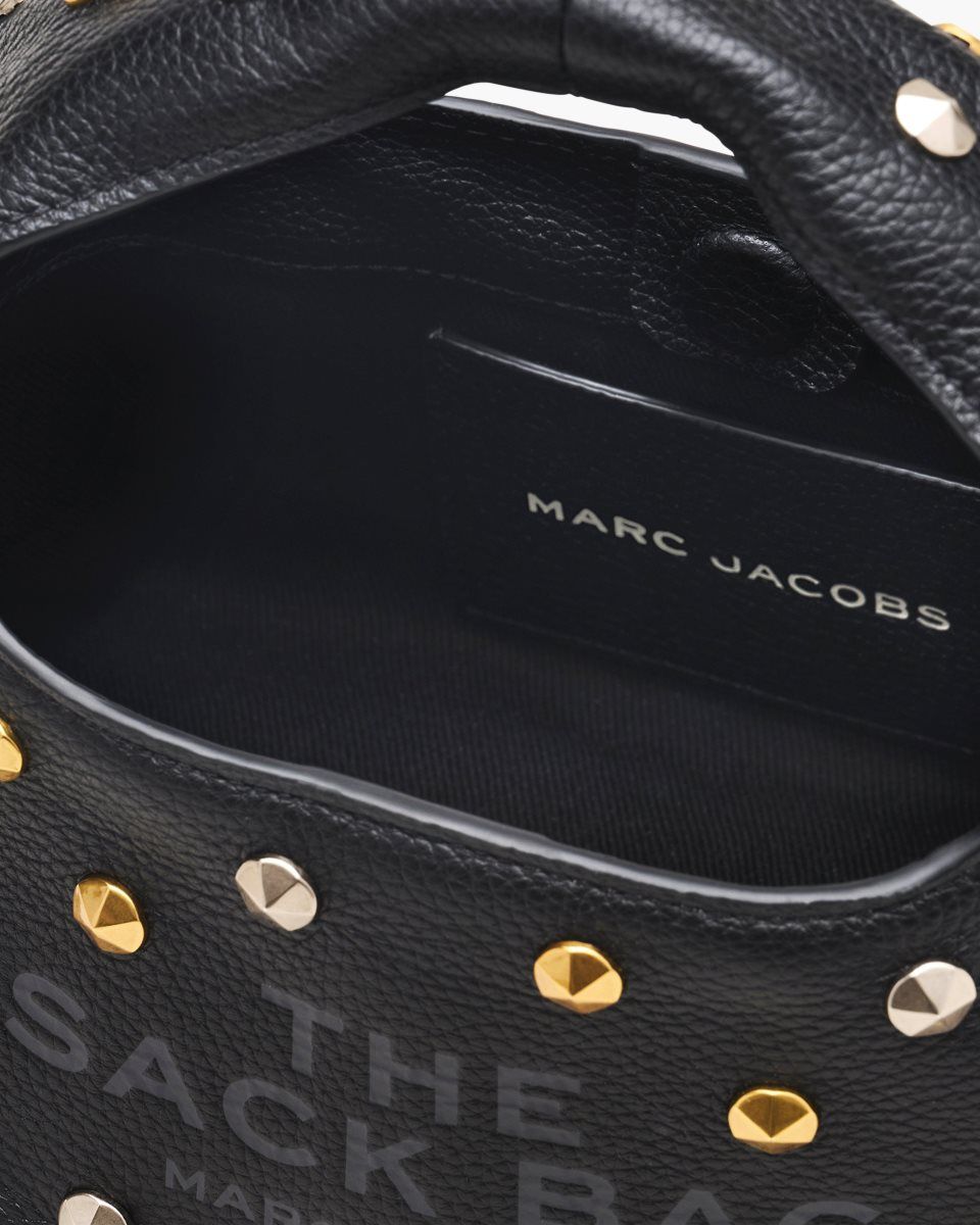 The Sack Bag Marc Jacobs The Glam Studs Leather Mini Sack Bag Femme Noir | 329FJNGOL