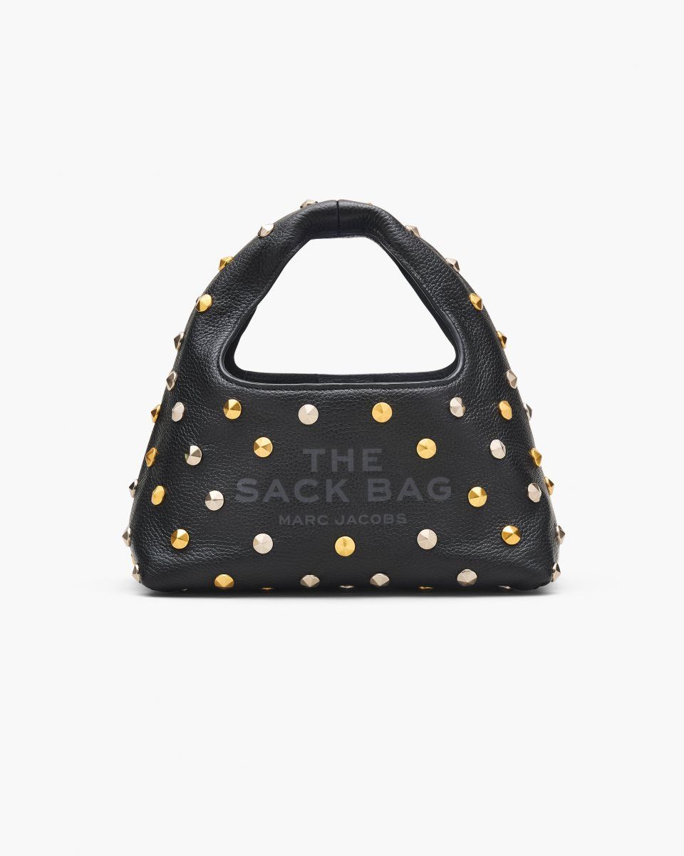 The Sack Bag Marc Jacobs The Glam Studs Leather Mini Sack Bag Femme Noir | 329FJNGOL