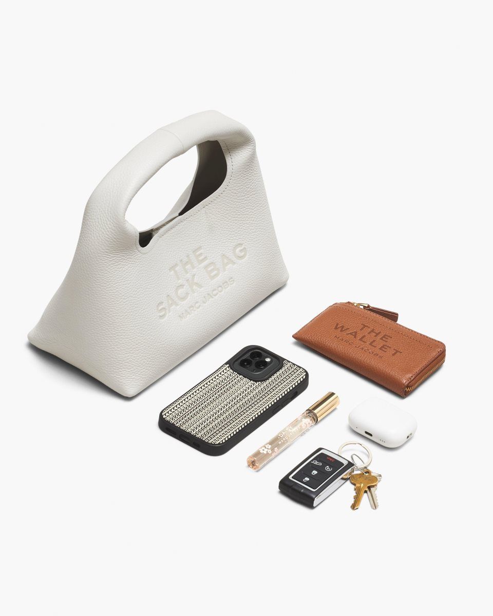 The Sack Bag Marc Jacobs The Mini Sack Bag Femme Blanche | 462HXKOML