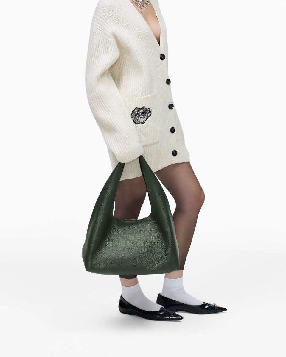 The Sack Bag Marc Jacobs The Sack Bag Femme Vert Foncé | 830SNOXPA