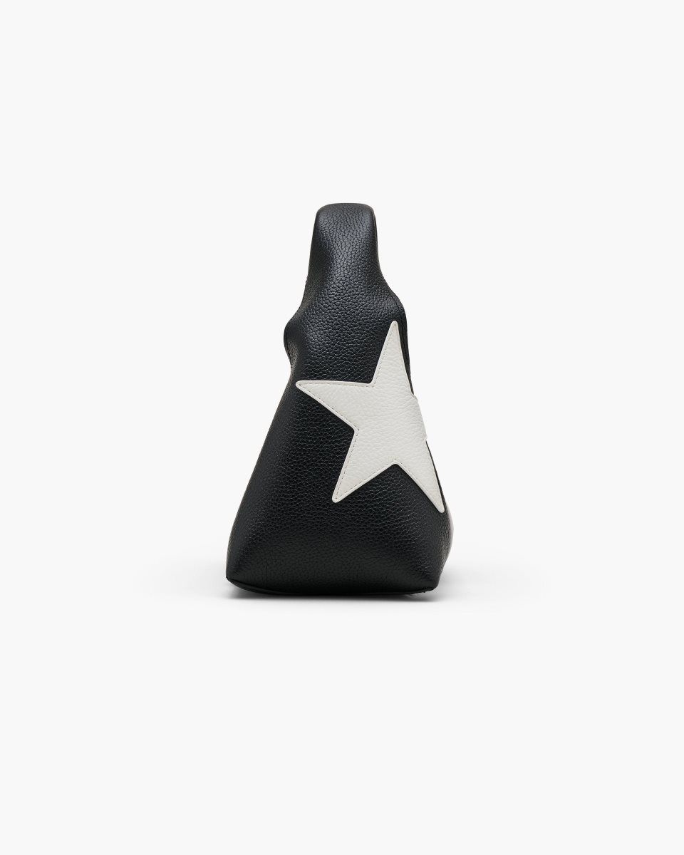 The Sack Bag Marc Jacobs The Star Patchwork Leather Mini Sack Bag Femme Noir Blanche | 608OIUHJR