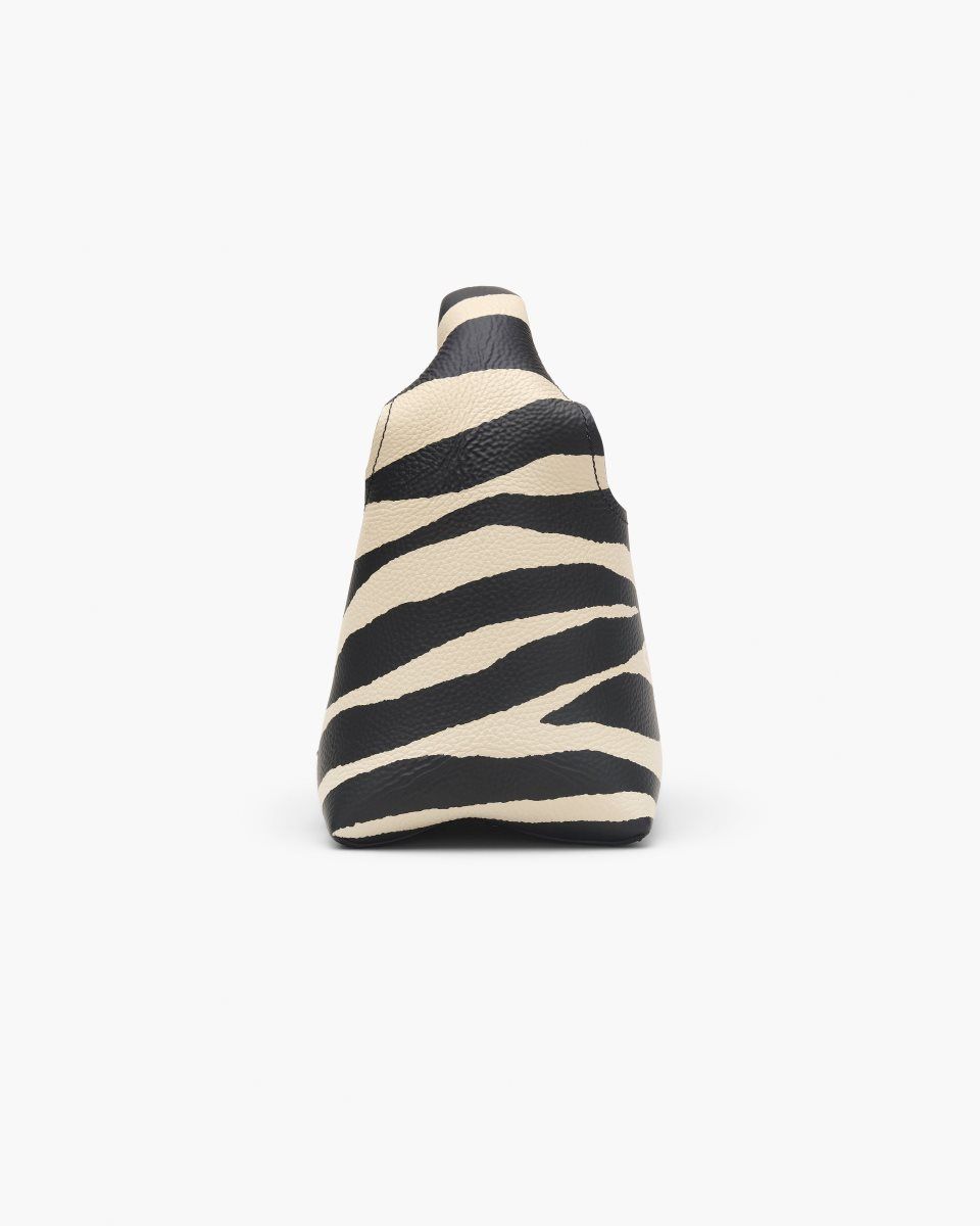 The Sack Bag Marc Jacobs The Zebra Leather Mini Sack Bag Femme Noir Blanche | 840FRWDPY