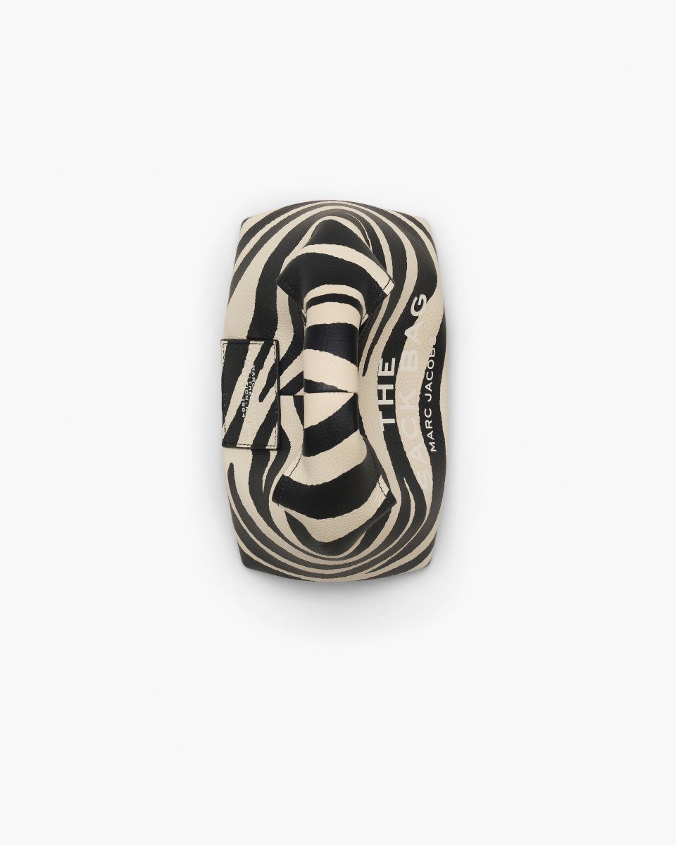 The Sack Bag Marc Jacobs The Zebra Leather Mini Sack Bag Femme Noir Blanche | 840FRWDPY