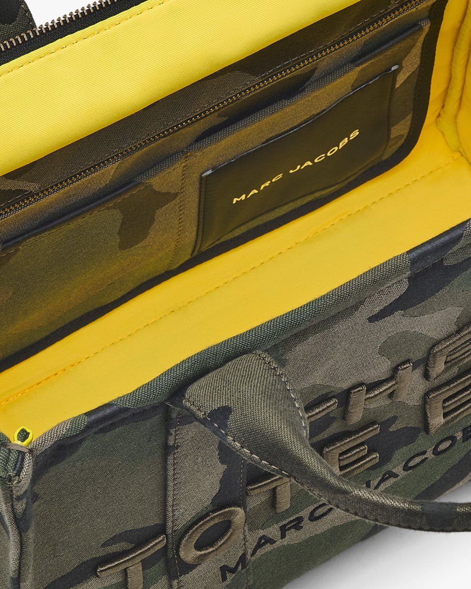 The Tote Bag Marc Jacobs The Camo Jacquard Medium Tote Bag Femme Camouflage Multicolore | 250HVJUOM