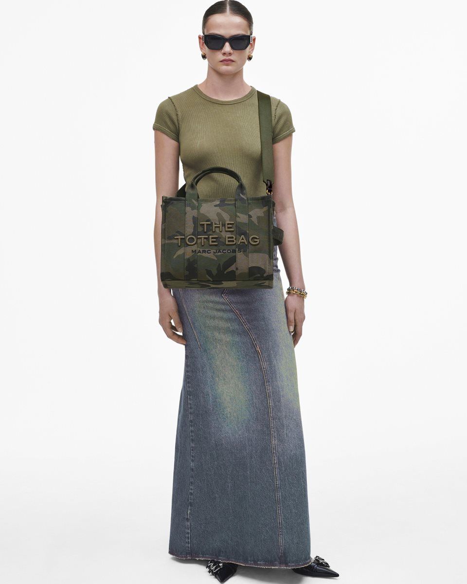The Tote Bag Marc Jacobs The Camo Jacquard Medium Tote Bag Femme Camouflage Multicolore | 250HVJUOM