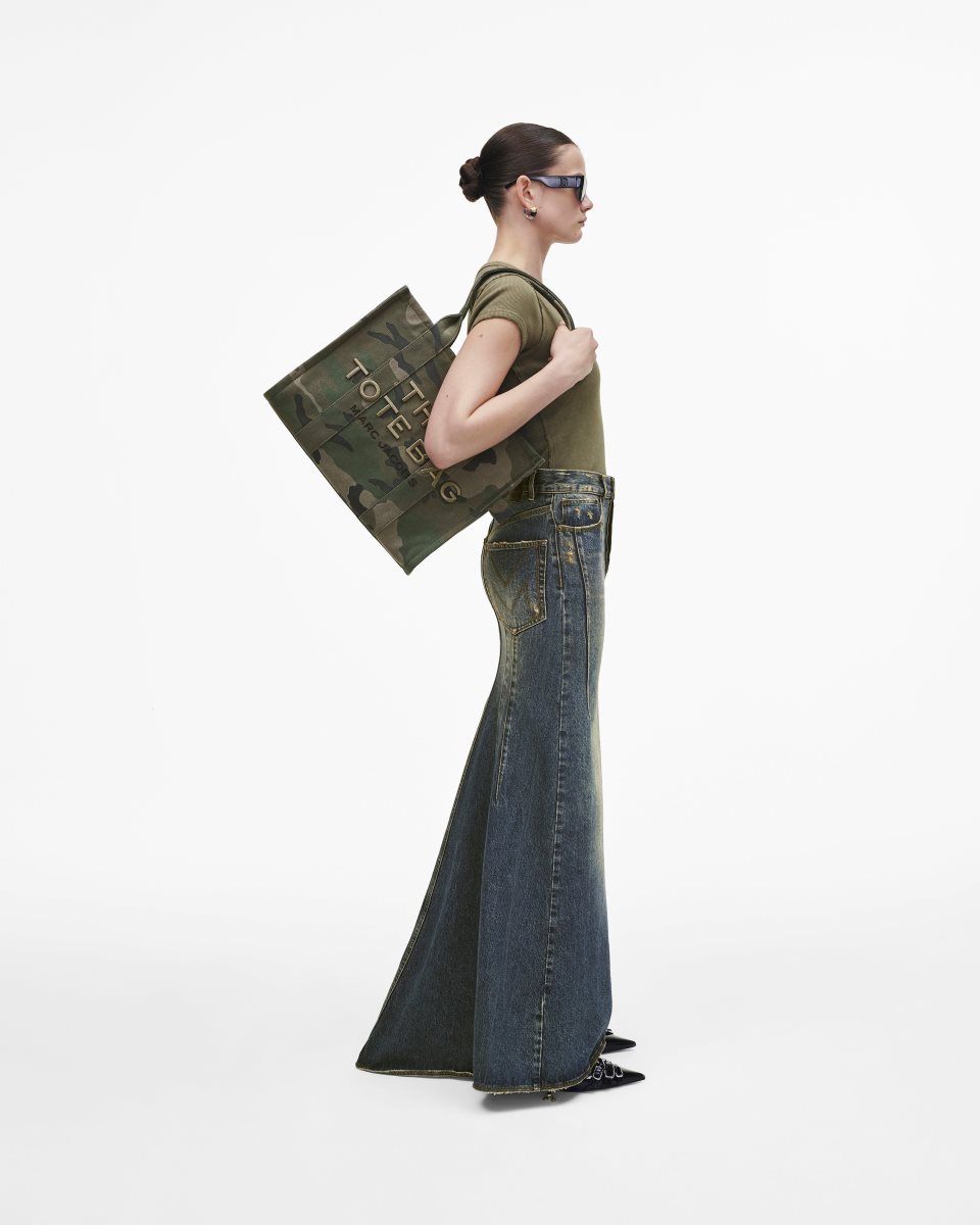 The Tote Bag Marc Jacobs The Camo Jacquard Large Tote Bag Femme Camouflage Multicolore | 952BSWZVP